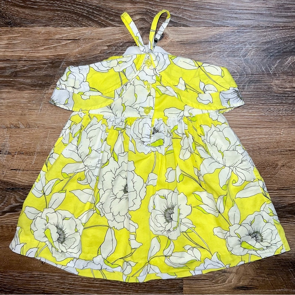 Janie and Jack Glow Lemonade Bloom Floral Ruffle Dress, Size 3-6M - Picture 11 of 13